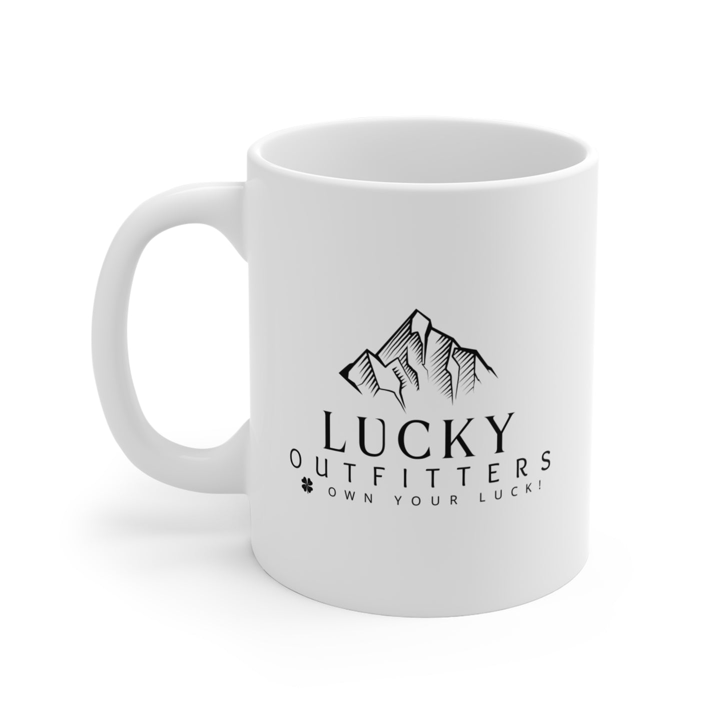 Lucky Outfitters Mountain Mining Mug — "Lucky Miners Probe Deep Holes" 11oz Coffee Cup