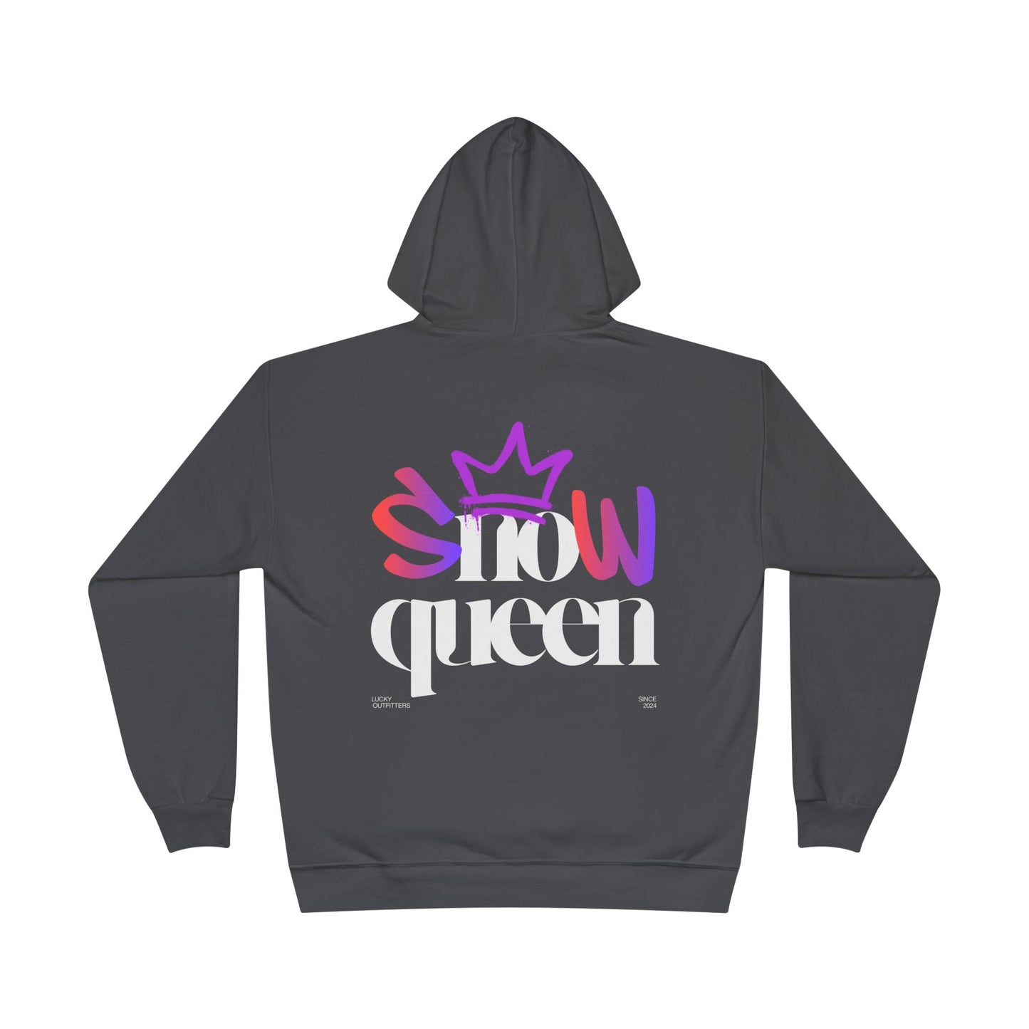 The "Snow Queen" Hoodie - Unisex White Graphic Pullover by Lucky Outfitters