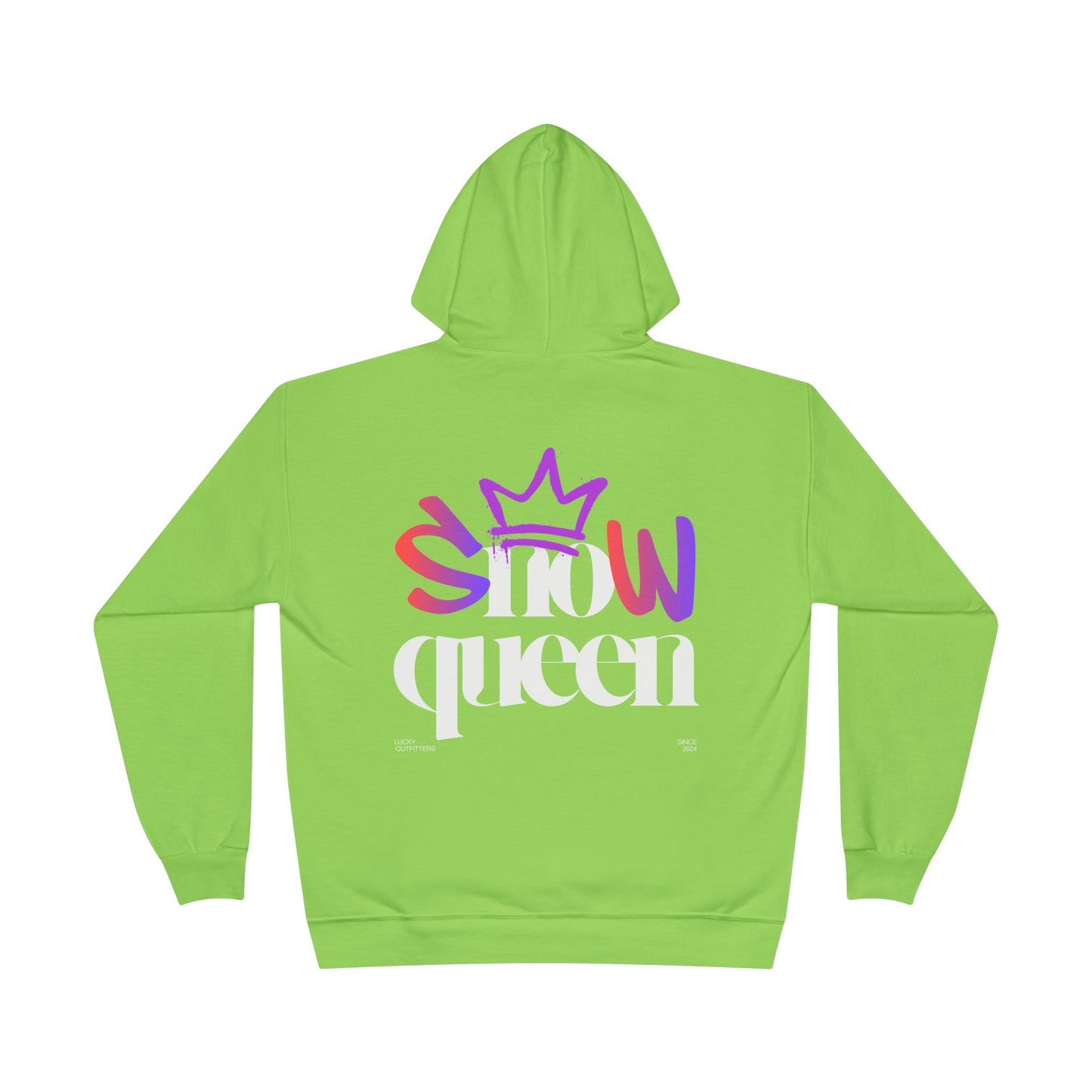 The "Snow Queen" Hoodie - Unisex White Graphic Pullover by Lucky Outfitters