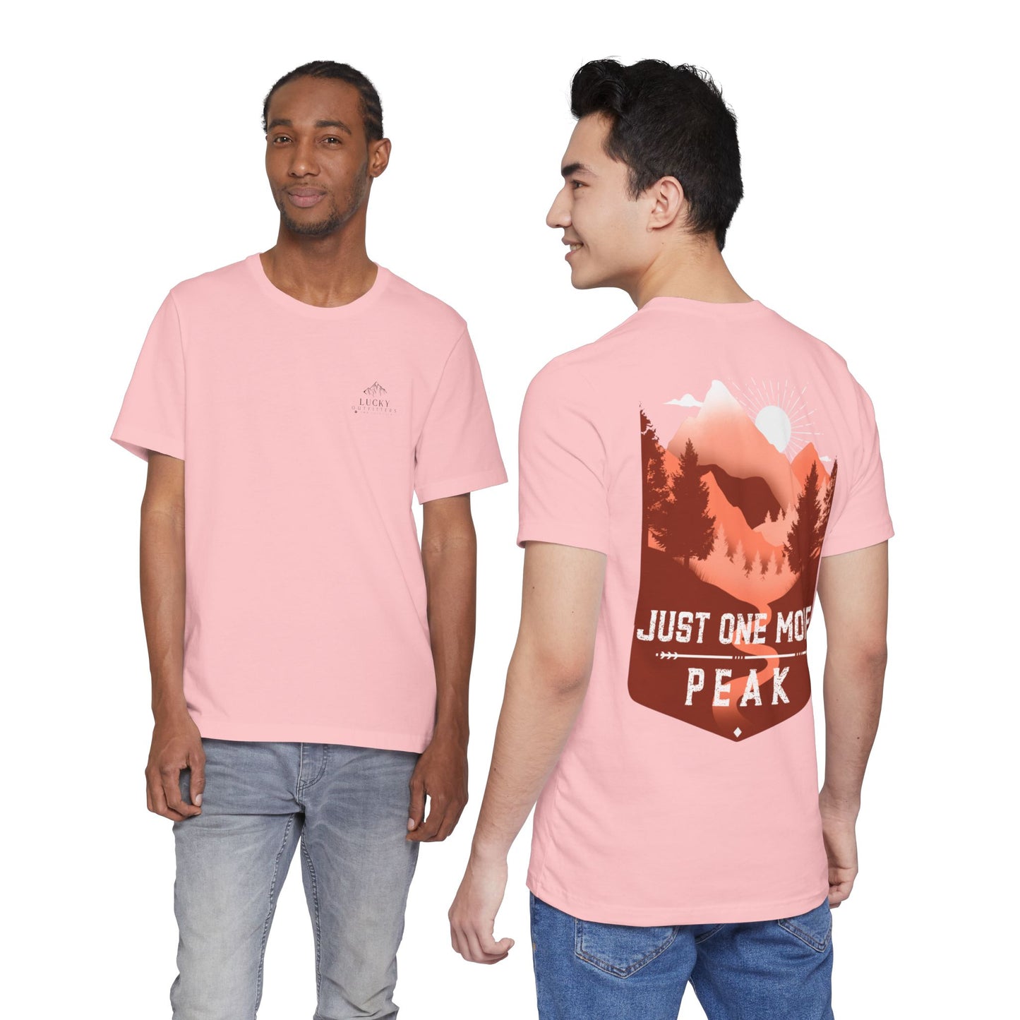 Lucky Outfitters - Just One More Peak T-Shirt — Unisex Hiking Mountain Adventure Tee