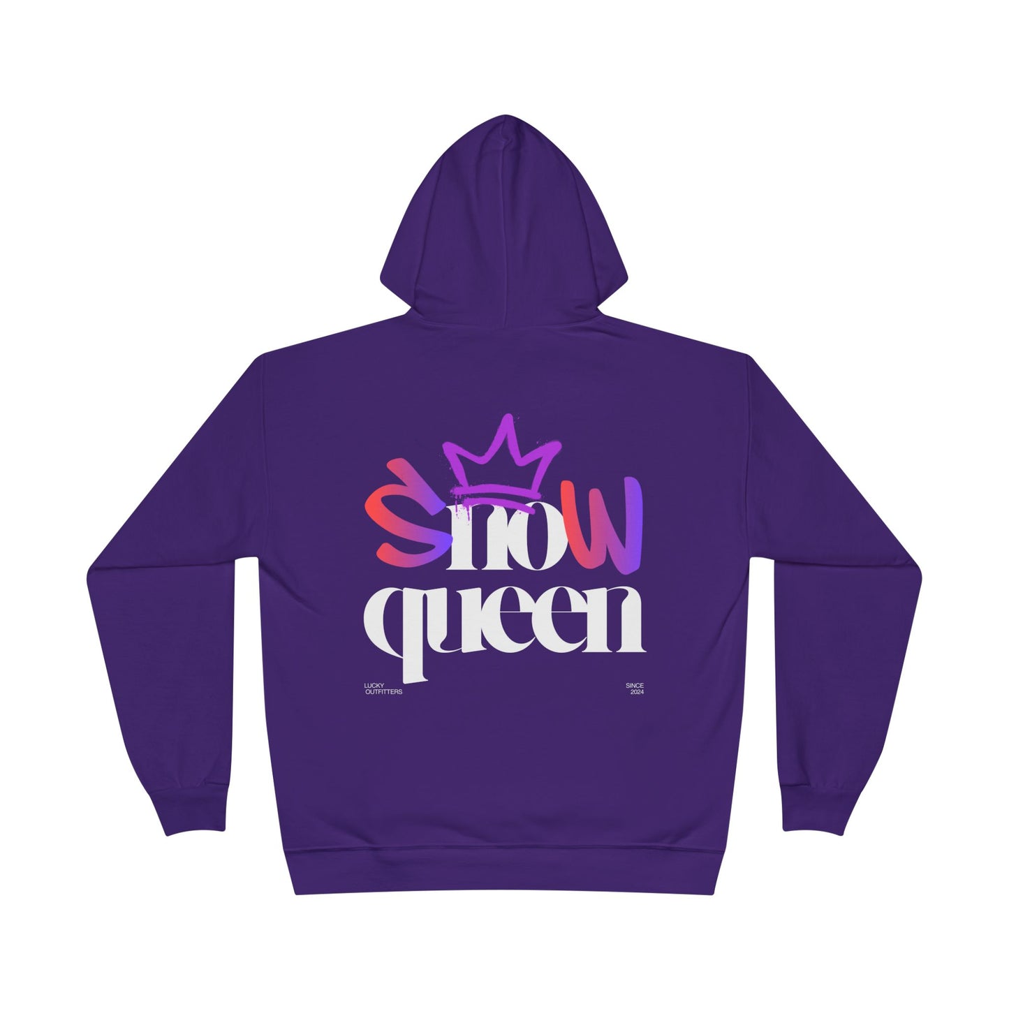The "Snow Queen" Hoodie - Unisex White Graphic Pullover by Lucky Outfitters