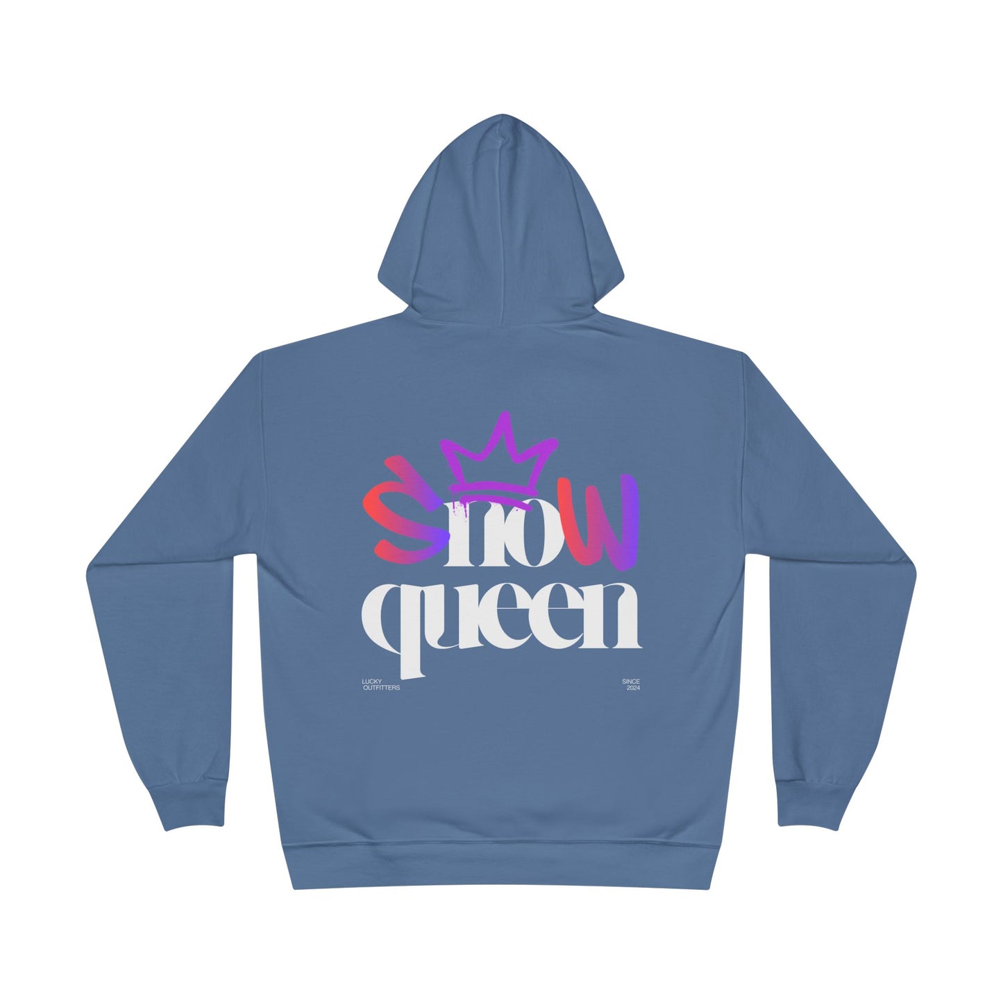 The "Snow Queen" Hoodie - Unisex White Graphic Pullover by Lucky Outfitters