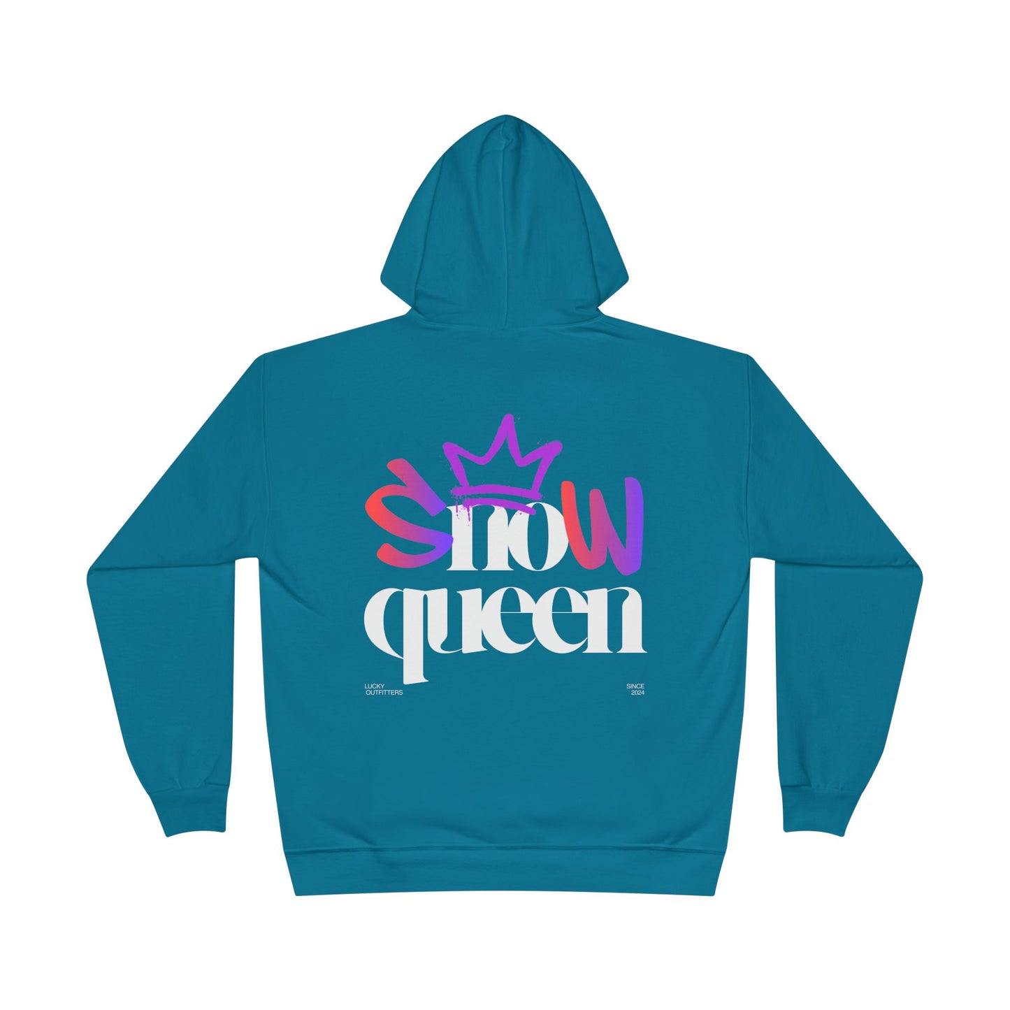 The "Snow Queen" Hoodie - Unisex White Graphic Pullover by Lucky Outfitters