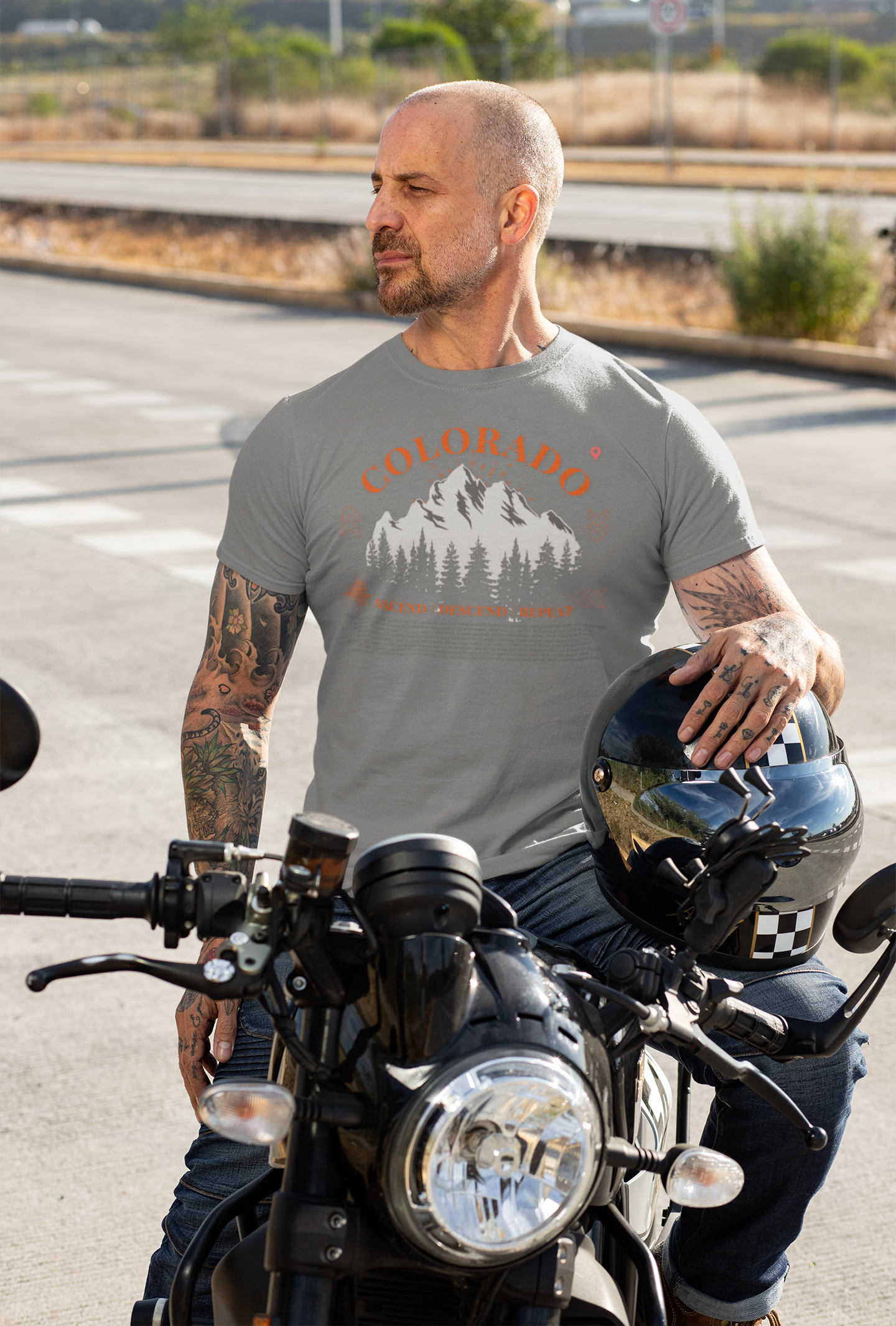 Colorado Mountains Ascend/Descend/Repeat Unisex T-Shirt — Colorado 14er Mountains Climbing List