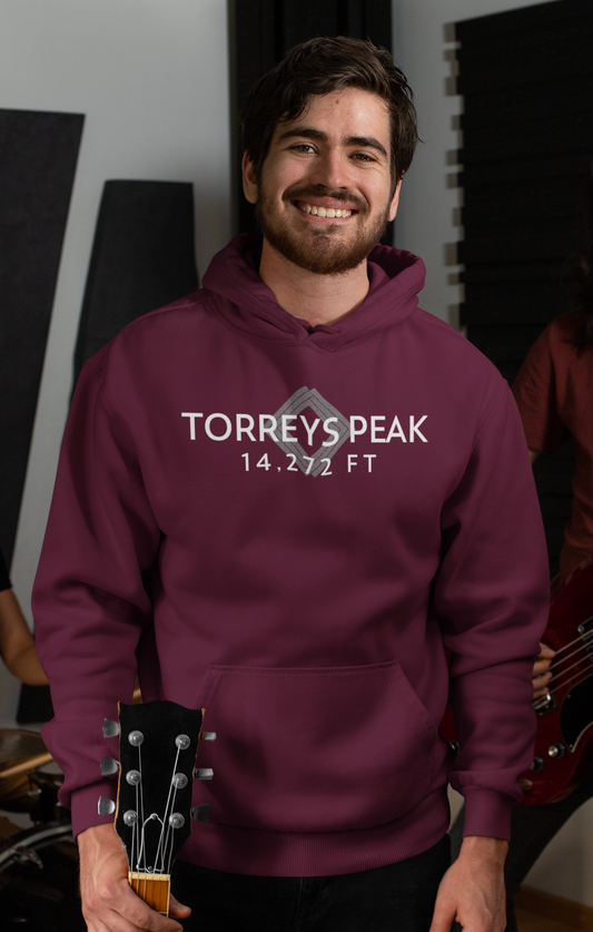 Torreys Peak Summit Hoodie — Unisex Hiking Souvenir Pullover by Lucky Outfitters