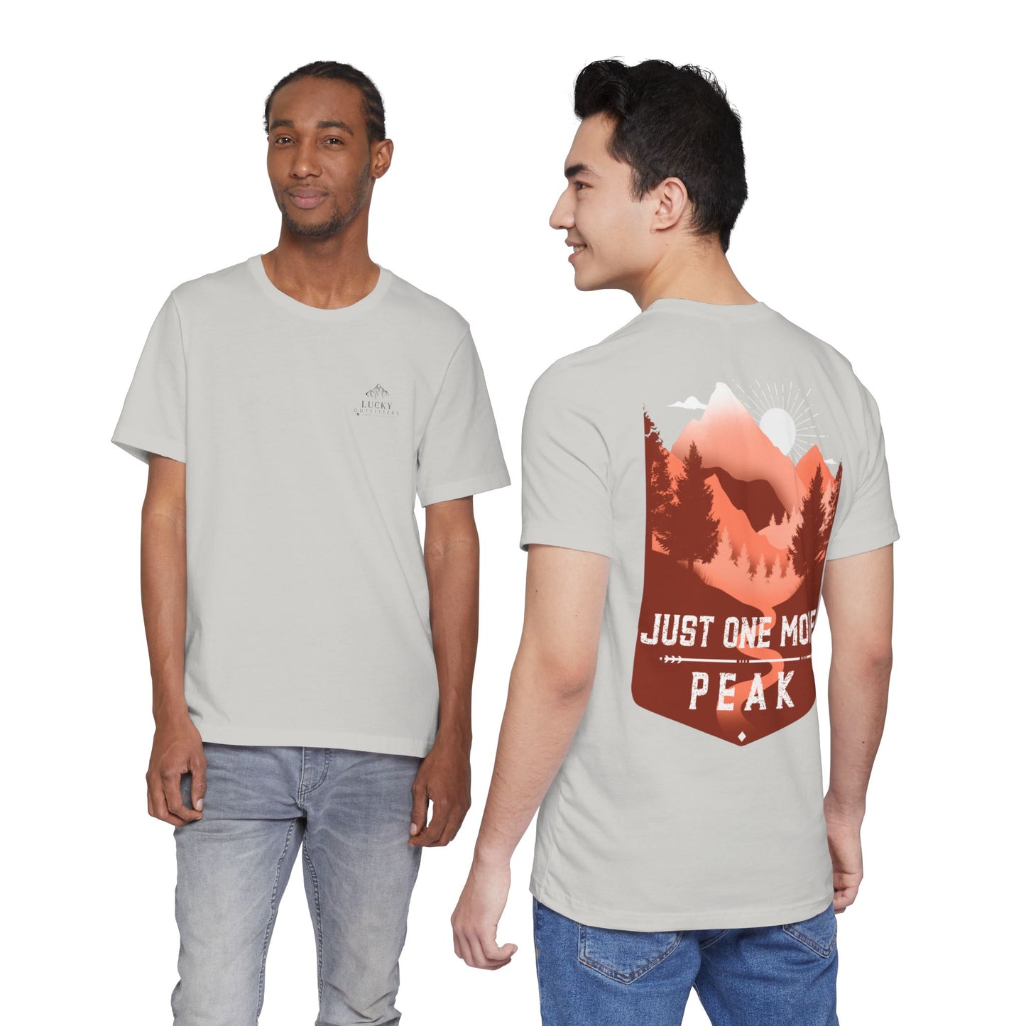 Lucky Outfitters - Just One More Peak T-Shirt — Unisex Hiking Mountain Adventure Tee