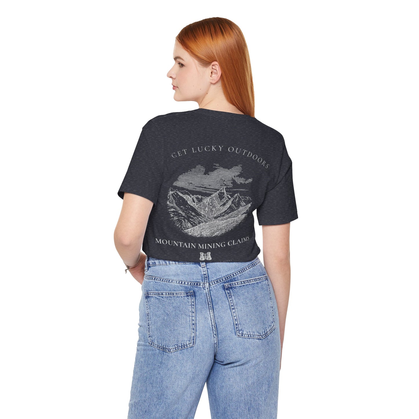 Get Lucky Outdoors Unisex Vintage Mountain Tee — "Lucky Miners Probe Deep Holes"