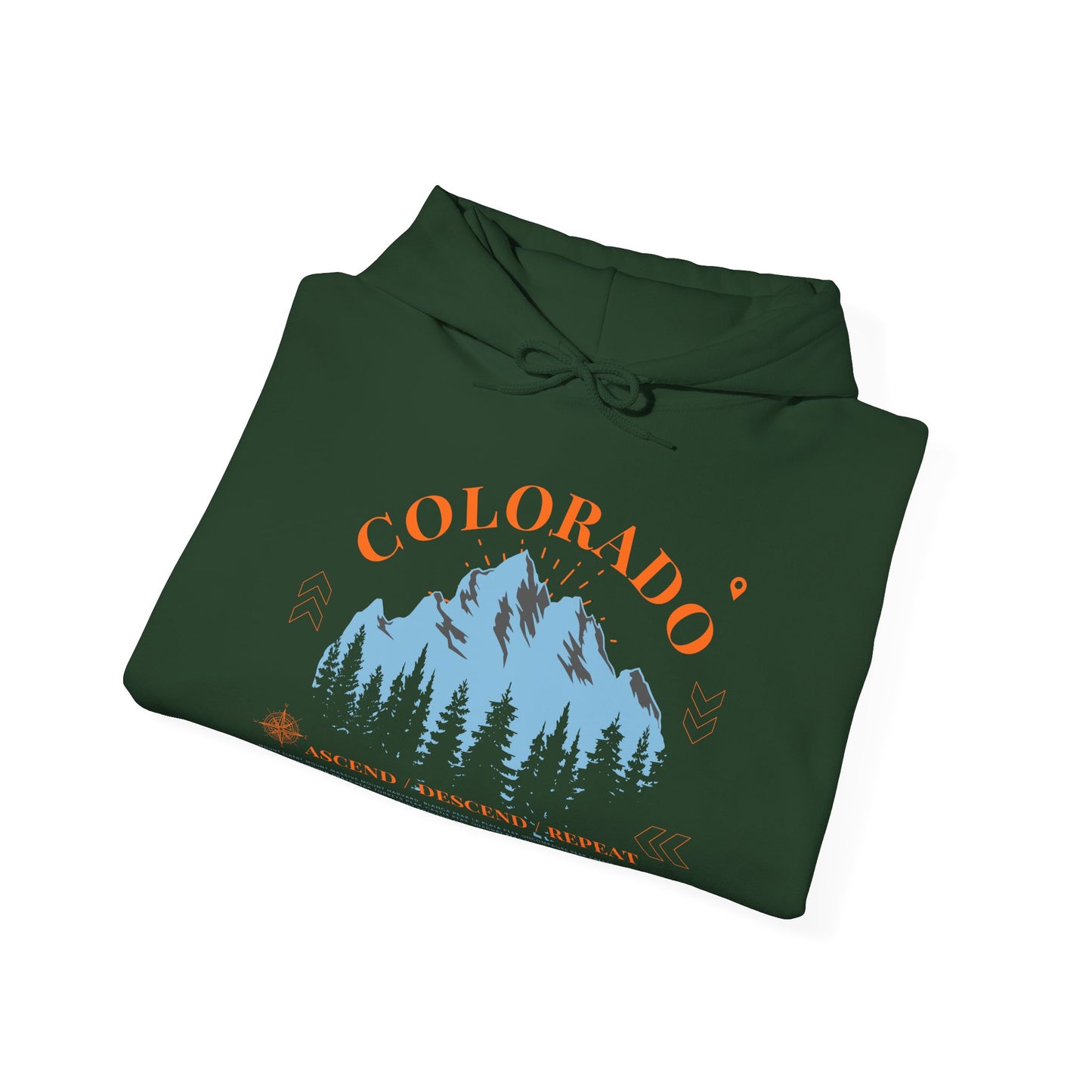 Colorado 14ers Mountain Unisex Hoodie — Ascend/Descend/Repeat Mountain Climbing Graphic - Lucky Outfitters Adventure Pullover
