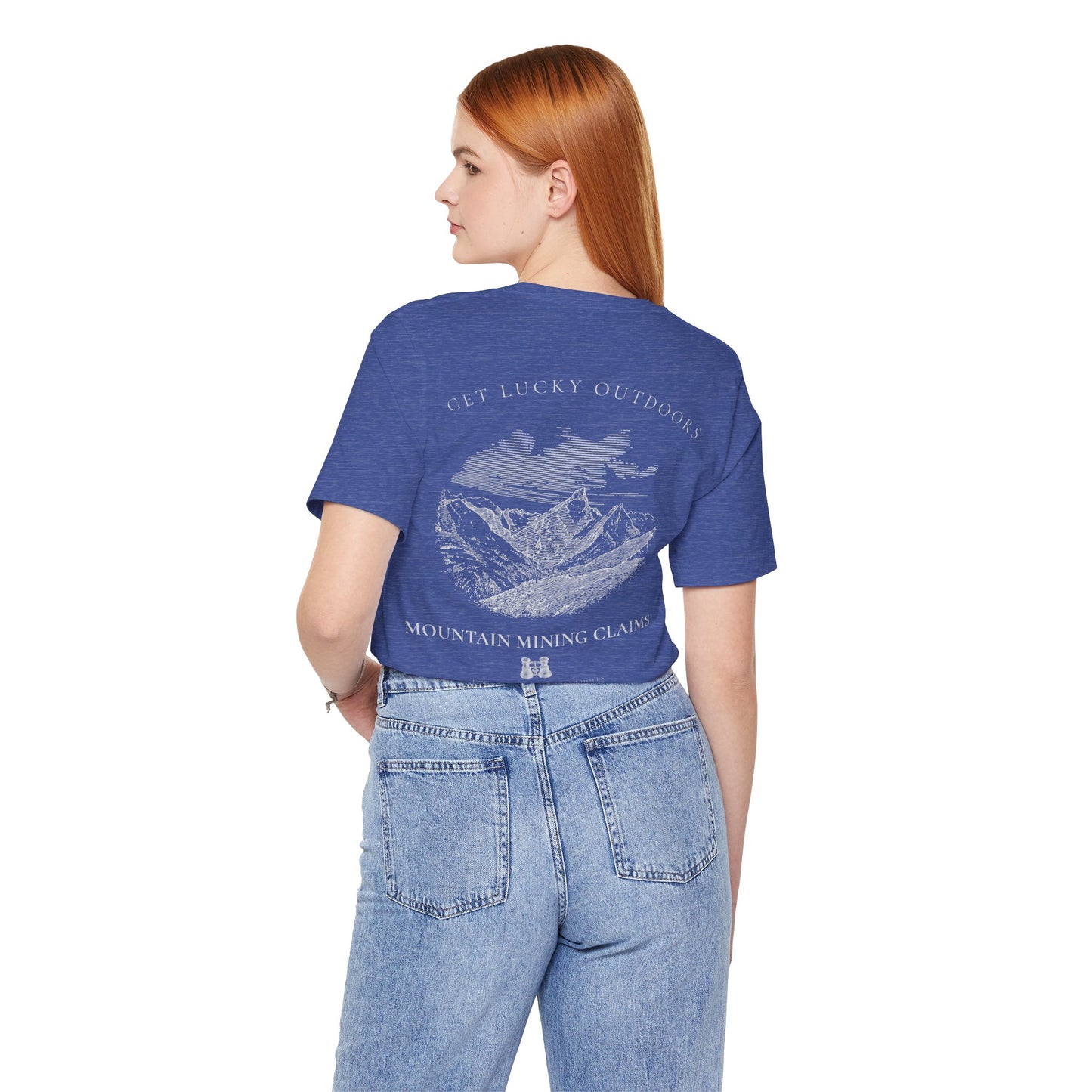 Get Lucky Outdoors Unisex Vintage Mountain Tee — "Lucky Miners Probe Deep Holes"