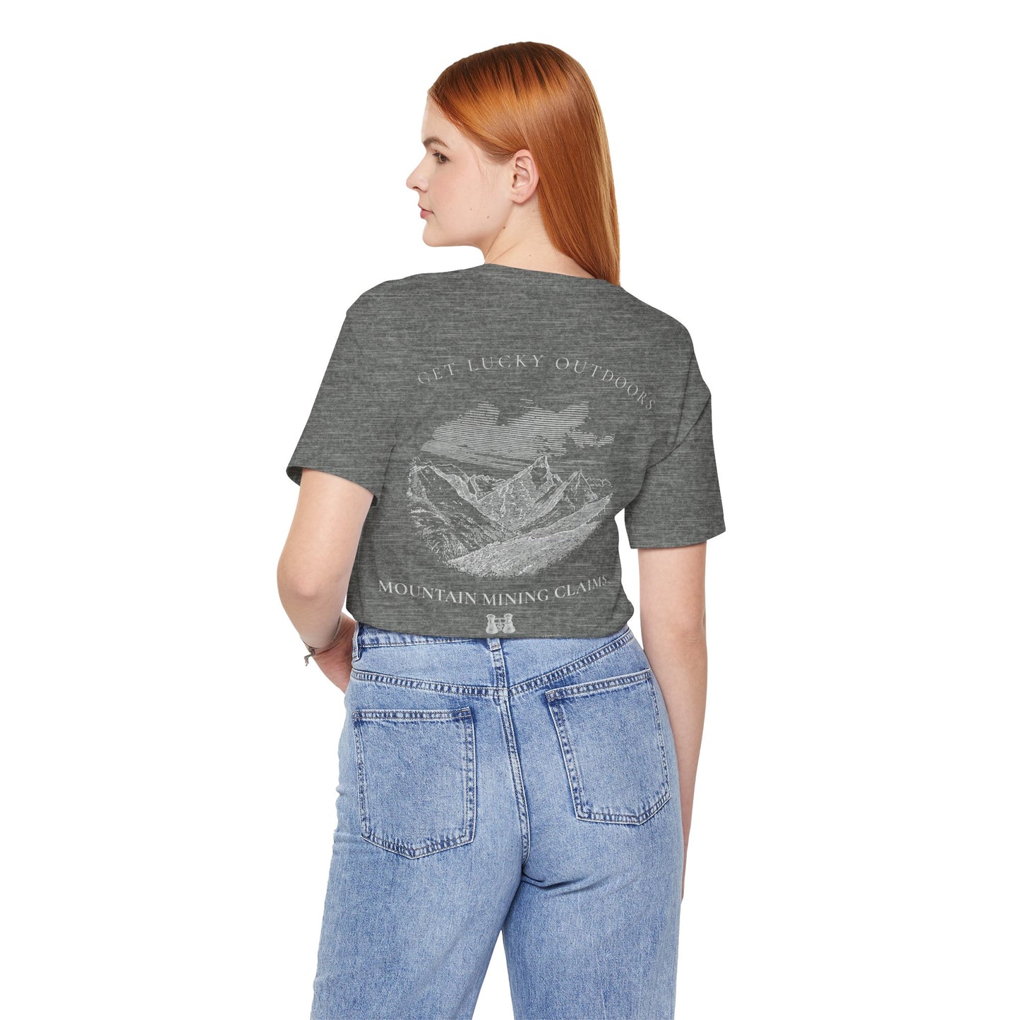 Get Lucky Outdoors Unisex Vintage Mountain Tee — "Lucky Miners Probe Deep Holes"