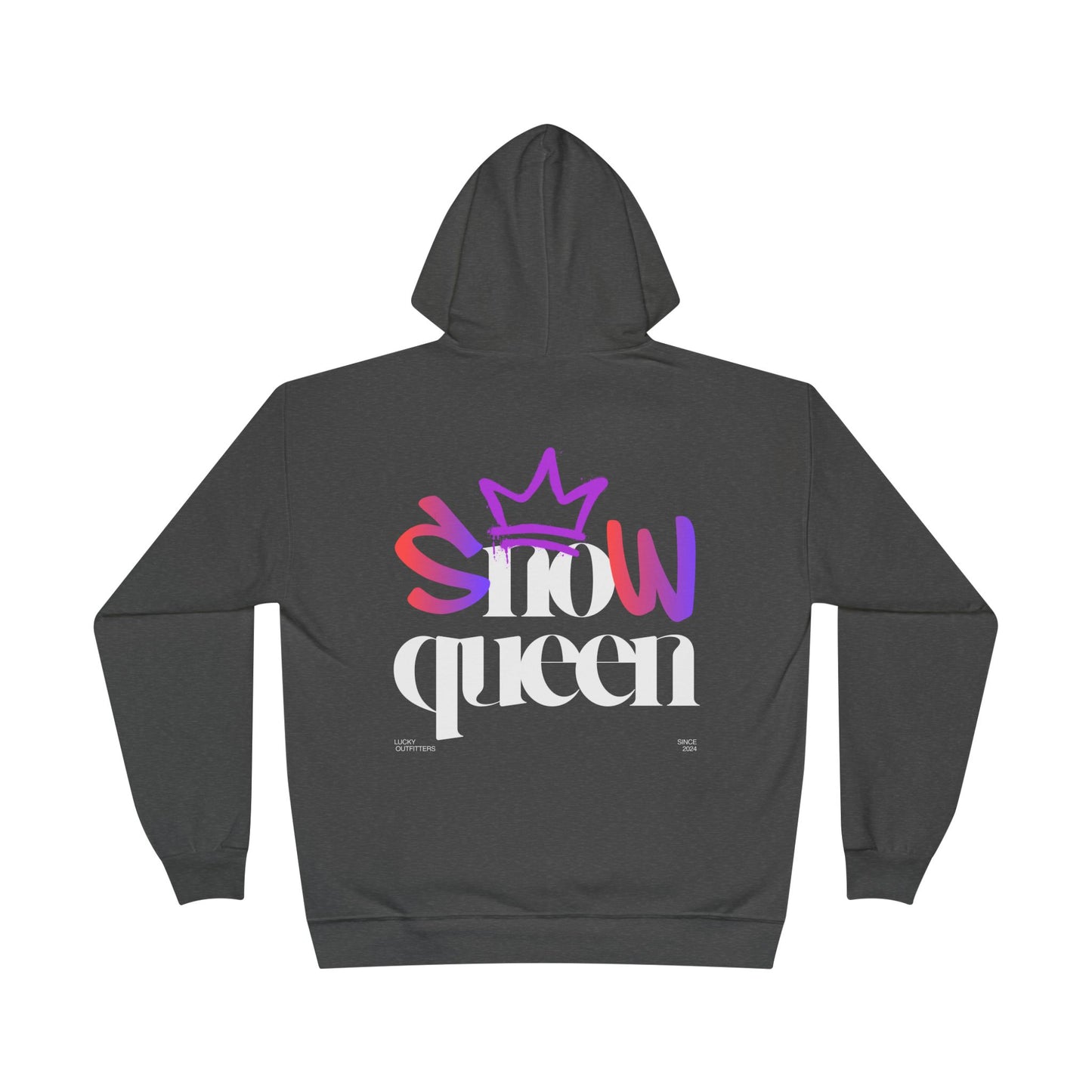 The "Snow Queen" Hoodie - Unisex White Graphic Pullover by Lucky Outfitters