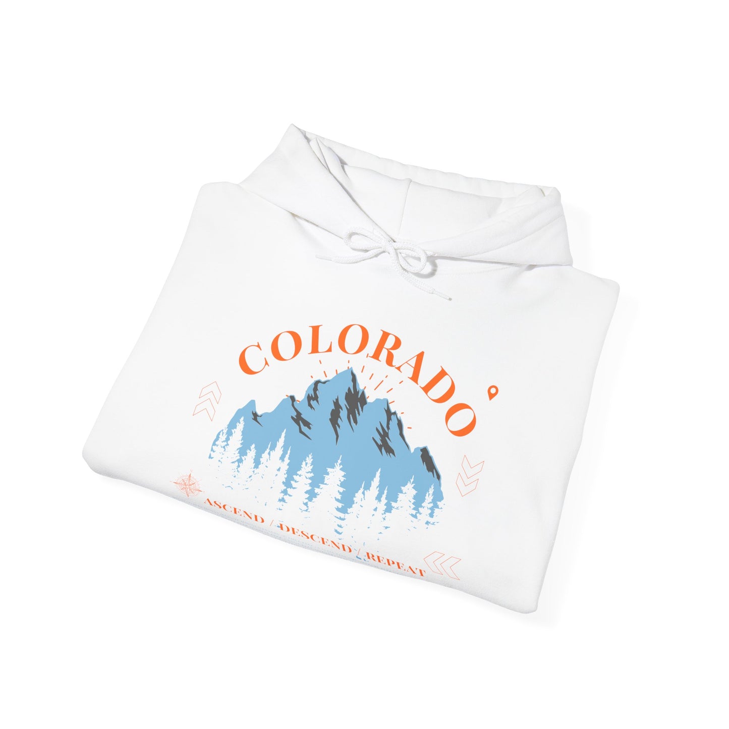Colorado 14ers Mountain Unisex Hoodie — Ascend/Descend/Repeat Mountain Climbing Graphic - Lucky Outfitters Adventure Pullover