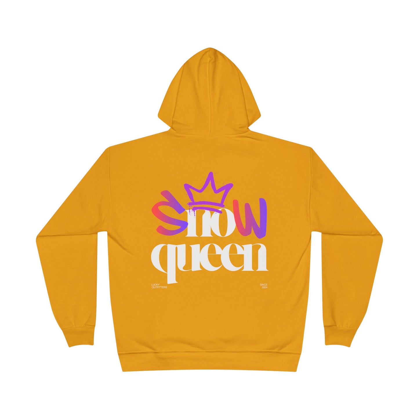 The "Snow Queen" Hoodie - Unisex White Graphic Pullover by Lucky Outfitters