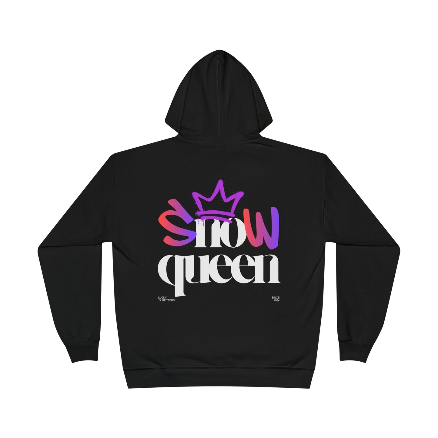 The "Snow Queen" Hoodie - Unisex White Graphic Pullover by Lucky Outfitters
